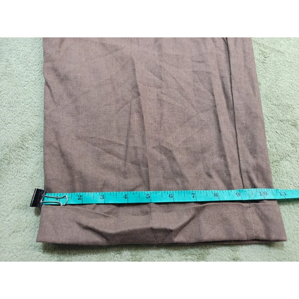 Trust Mens Pants 48x30 Mushroom Brown Linen Rayon Dress Slacks Cuffed NWT